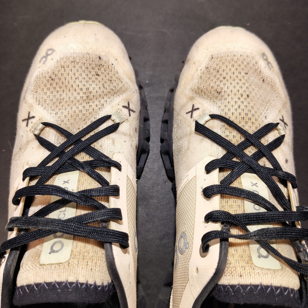 On Cloud X Women Size 8 Beige Black Mesh Lightweight Running Training Shoes - Picture 8 of 16
